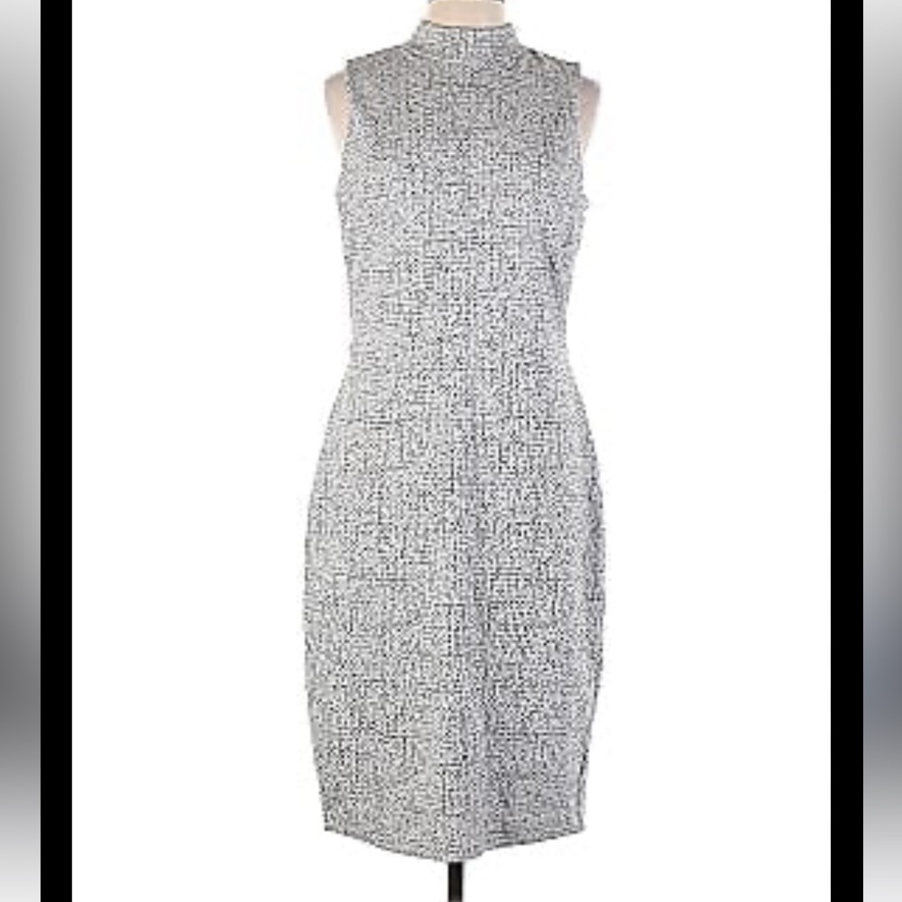 Express Black and White Sleeveless Dress